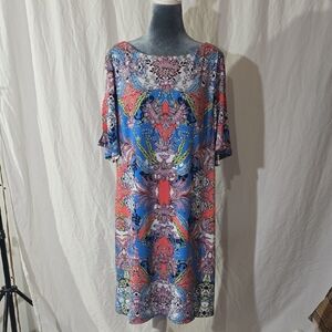 Leslie Fay Colorful Patterned Dress